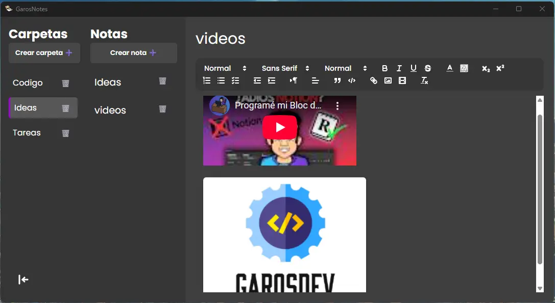 Inserción de imágenes y videos